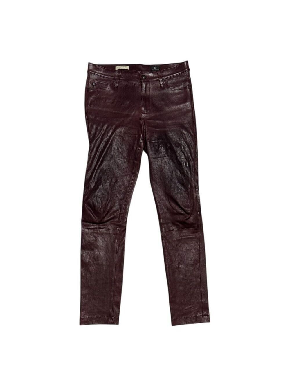 AG ADRIANO GOLDSCHMIED Genuine LAMB LEATHER Skinny Casual Pants Womens Medium